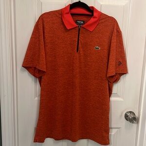 Lacoste Sport Novak Djokovic Men's Size XXL Orange  Tennis Logo Polo